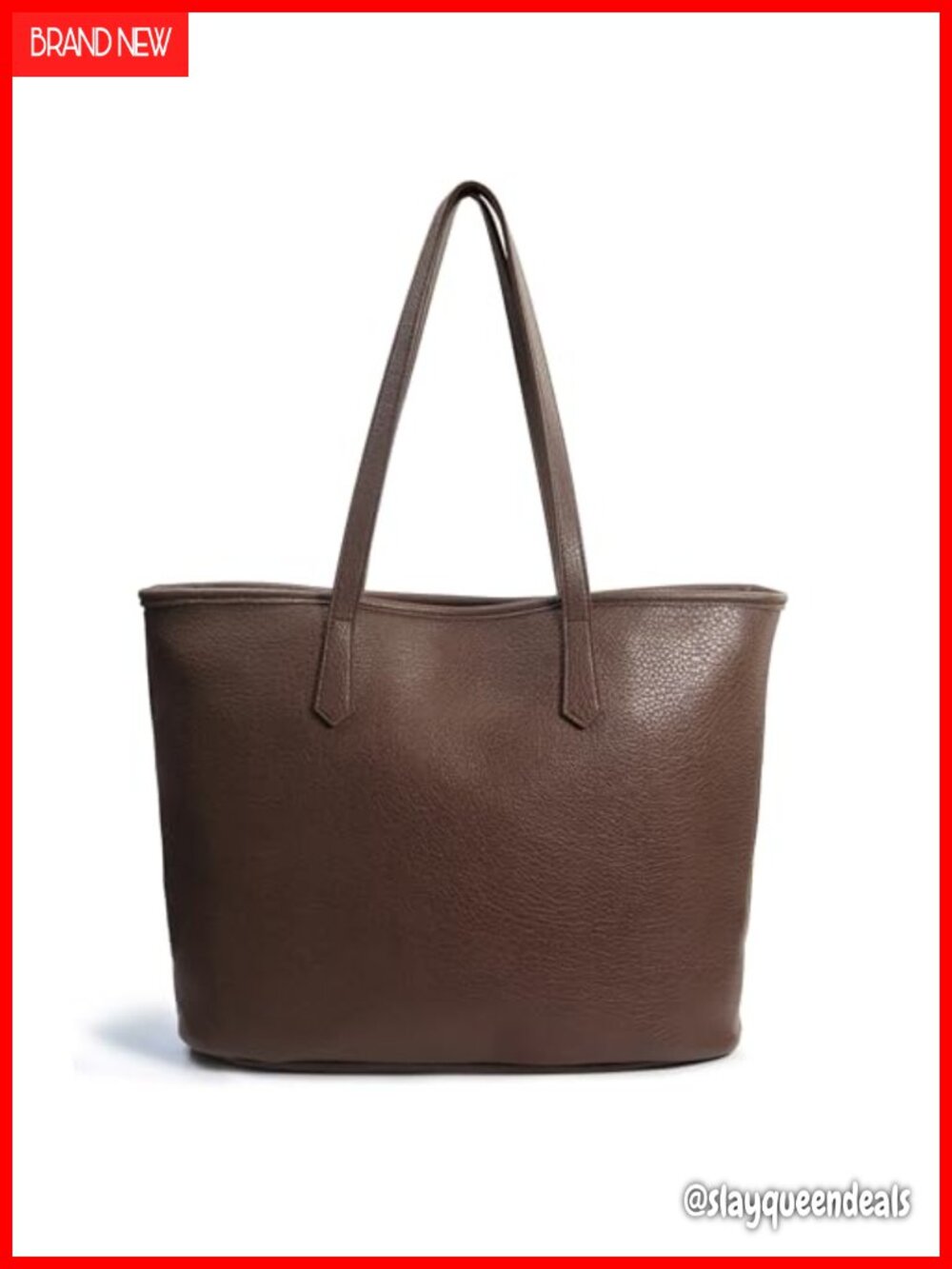 Zipper Tote Bag Women Soft Vegan Leather Handbag Work Travel Everyday
